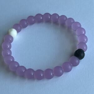 Lokai womens vintage purple black/white water bracelet OS‎ measurement shown